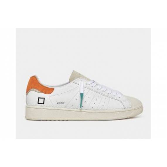 D.A.T.E SNEAKERS BASE WHITE-ORANGE