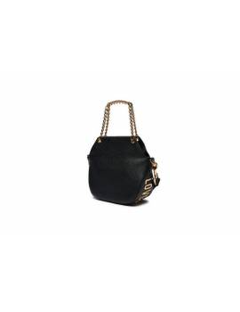 LOVE MOSCHINO BORSETTA NERA CON LOGO ORO