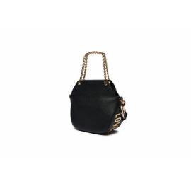 LOVE MOSCHINO BORSETTA NERA CON LOGO ORO