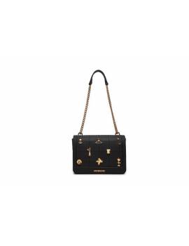 LOVE MOSCHINO TRACOLLA NERA CON CHARMS