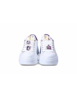 GIO PIU' SNEAKERS WHITE VIOLA PIETRE