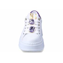 GIO PIU' SNEAKERS WHITE VIOLA PIETRE