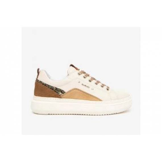 NERO GIARDINI SNEAKERS MILK E CUOIO