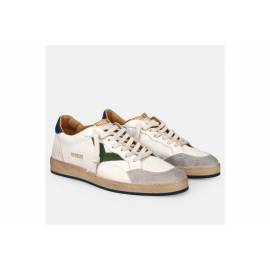 4B12 SNEAKERS UOMO BIANCO VERDE BLU