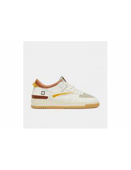 D.A.T.E. SNEAKERS TORNEO WHITE-CUOIO