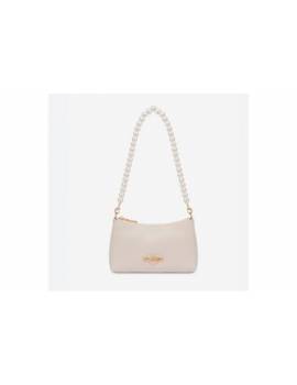 LOVE MOSCHINO BORSA A SPALLA PERLE AVORI