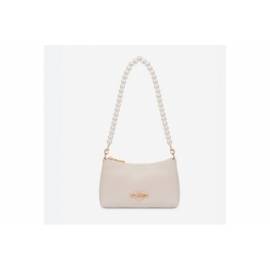 LOVE MOSCHINO BORSA A SPALLA PERLE AVORI