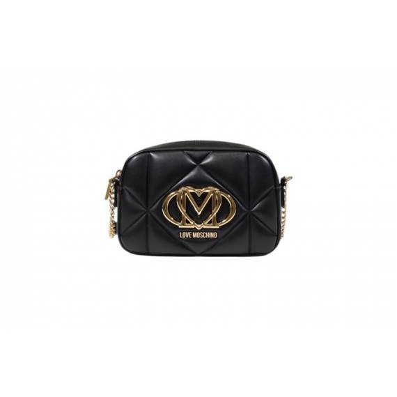 LOVE MOSCHINO TRACOLLINA NERO TRAPUNTATA