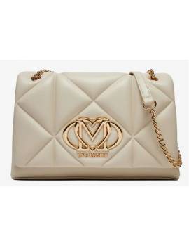 LOVE MOSCHINO BORSA TRAPUNTATA AVORIO