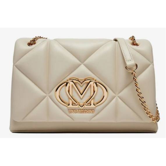 LOVE MOSCHINO BORSA TRAPUNTATA AVORIO