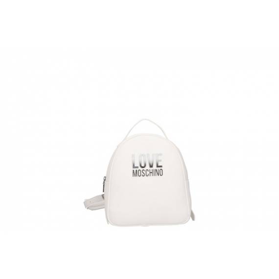 LOVE MOSCHINO ZAINO BIANCO CON LOGO SFUM