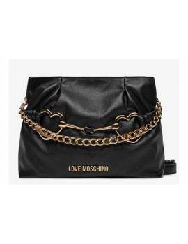 LOVE MOSCHINO TRACOLLA NERO CON CUORI OR