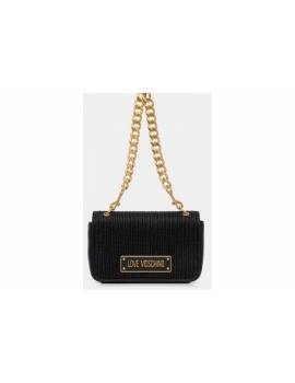 LOVE MOSCHINO TRACOLLA IN VERA PELLE NER