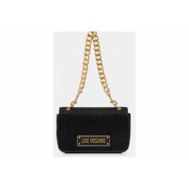 LOVE MOSCHINO TRACOLLA IN VERA PELLE NER